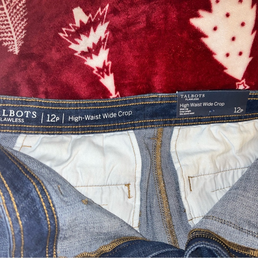 Talbots Blue Denim High-Waist Crop Jeans